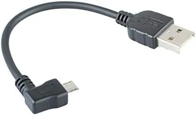 Obrázek produktu pro Kabel USB 2.0 pro USB-A na USB Micro-B 10 cm úhlová zástrčka 90 stupňů Systém-S