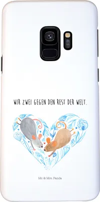 Produktbild von Mr. & Mrs. Panda Samsung Galaxy S9 Handyhülle Mäuse Herz - Weiß - Geschenk, Maus, Freundin, Smartphone Hülle, Cover, Handy Schutzhülle, für Immer, Lieblingsmensch, Liebe