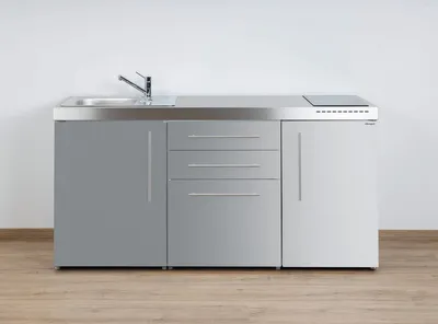 Produktbild von Stengel Miniküche MP 170 Edelstahl mit Kühlschrank & Induktionskochfeld