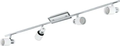 Produktbild von EGLO LED Deckenlampe Davida, 4 flammige Deckenleuchte, Deckenspot aus Metall in Chrom, Weiß, Wohnzimmerlampe, Spots inkl. GU10 Leuchtmittel, warmweiß