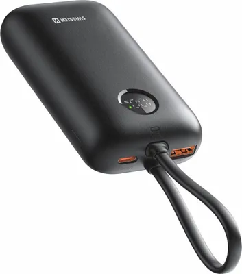 Image de Swissten Voltbox 35W 10000 mAh avec câble USB-C et Lightning intégré noir