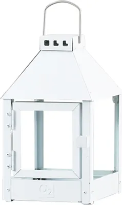 Produktbild von A2 Living Allwetter Laterne Quadro Mini Weiß 27 cm rostfrei wetterfest Metall