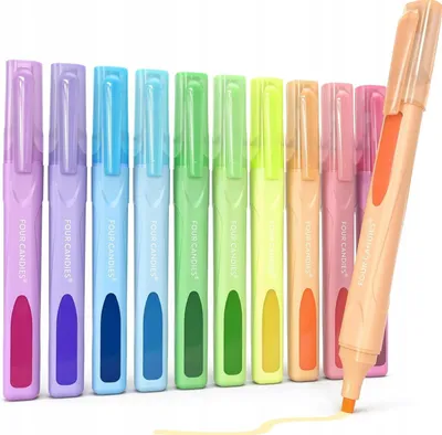 Produktbild von Textmarker 10er Set Pastell Farben Schnelltrocknend Deutlich
