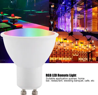 Obrázek produktu pro LED žárovka, LED žárovka GU10, RGB LED dálkové světlo, LED lampa měnící barvu, RGB bílá žárovka