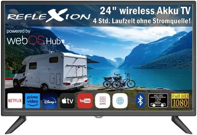 Obrázok produktu pre Reflexion LEDA24OSBT, 61 cm (24"), 1920 x 1080 px, LCD, Smart TV, Wi-Fi, Čierna