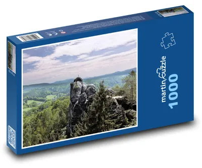 Produktbild von Puzzle 1000 Děčín-Felsen - Landschaft, Panorama - martinpuzzle