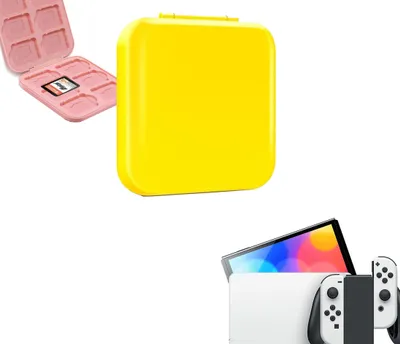 Produktbild von Kassettenhalter - Spielehalter - Aufbewahrungsbox - Kassettenbox - Zubehör passend für Nintendo Switch - Gelb