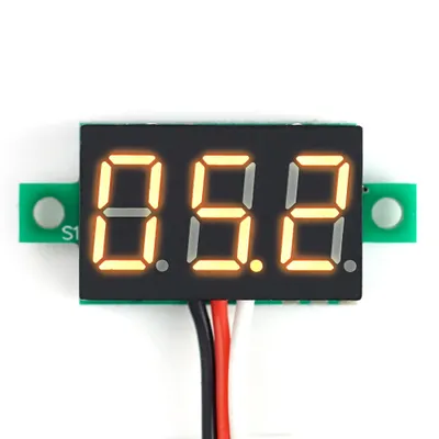 Produktbild von 0,28 Mini Digital-Voltmeter mit LED Anzeige, 0-99V, 3-Wire, gelb