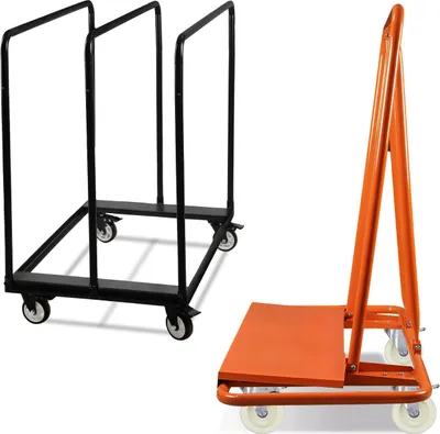 Zdjęcie produktu dla Wózek do transportu płyt Bettizia – do transportu płyt, drzwi i okien o wadze do 680 kg, kolor czarny