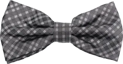 Produktbild von Fabio Farini - 1 Stück Herren Karomuster Fliegen - Männer Querbinder Vorgebunden Bowtie Schwarz/Grau