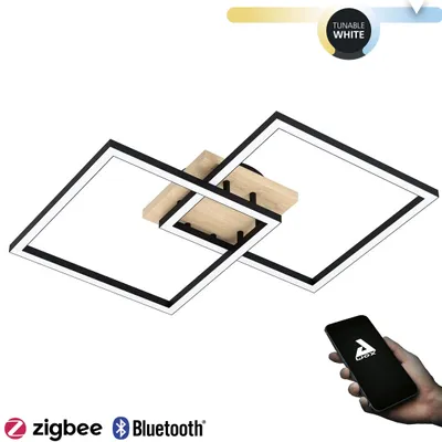 Immagine prodotto di EGLO Lomaltas-Z, 4 lampadine, LED, 4400 lm, IP20, nero, marrone, bianco