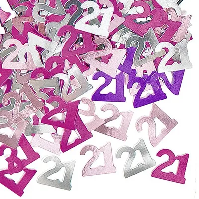 Produktbild von Pink Sparkling 21st Birthday Streudeko 14g