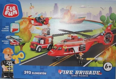 Produktbild von Elefun Feuerwehr Bausteine 393 Teile Bauset Geschenk für Jungen