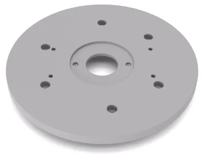 Produktbild von PRIWAS Adapterplatte XL passend für Bosch GOF 20-12 | Vergrößerte Gleitplatte für Kopierhülsen passend für Bosch Oberfräsen