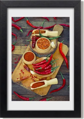 Produktbild von Bild 20x30 MDF-Rahmen, Wandkunst Chilischoten