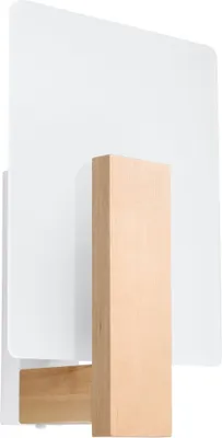 Produktbild von Wandleuchte LAPPO Naturholz 1xE14 10W Holz/Glas 30.5x12x16cm Sollux Lighting