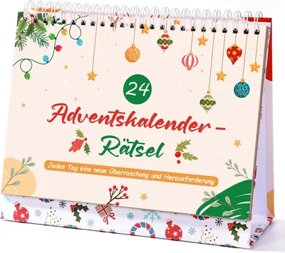 Image de Calendrier de l'Avent avec énigmes, pour adultes et enfants, idéal pour les cadeaux de Noël