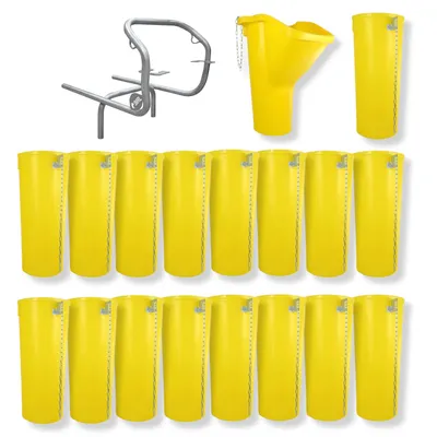 Produktbild von Profi Bauschuttrutsche Schuttrutsche Schuttrutschen Schuttrohr SET (19-tlg 18 m)