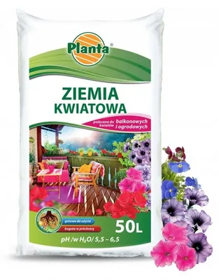 Produktbild von Blumenerde für Balkon- & Gartenblumen 50L, Torfsubstrat pH 5,5–6,5