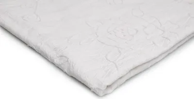 Produktbild von Baumwollstoff mit Stickerei, Farbe Weiß Muster 12 (50 x 140 cm)