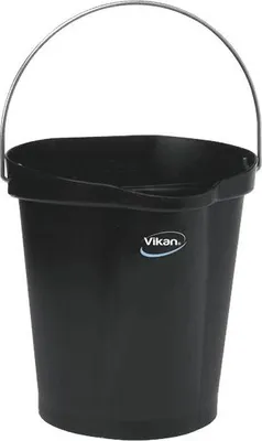 Image de [VIKAN56889] Seau hygiénique Vikan avec bec verseur - 6 litres (noir)