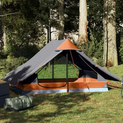 Produktbild von Zelt für 2 Personen – Outdoor-Zelt – Ideal zum Campen und Wandern – Wasserdicht und winddicht – 225 x 136 cm – Grau