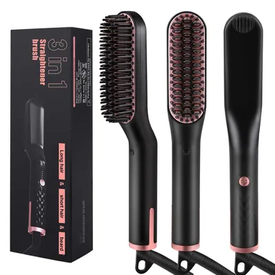 Produktbild von UKLISS 5-in-1-Haarstyler, 35 W, mit Glättbürste, Schwarz