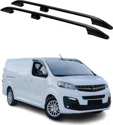 Image de Barres de toit longitudinales pour Opel Vivaro 2019-2024 L3 Aluminium Noir