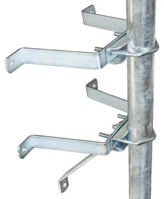Produktbild von PremiumX Mauerhalter 10cm Stahl SAT Wandabstandshalter für Mast bis Ø 60mm