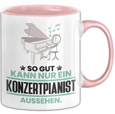 Produktbild von Konzertpianist Geschenk Tasse So Gut Kann Nur Ein Konzertpianist Aussehen Geschenkidee Kaffee-Becher (Rosa)