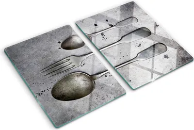 Imagen del producto de Cubierta para placa de cocina – Cubierta para placa de inducción – Placa de vidrio protectora – 2 unidades de 40x52 cm – Placas de vidrio protectoras para cocina – Vidrio templado – Utensilios de cocina