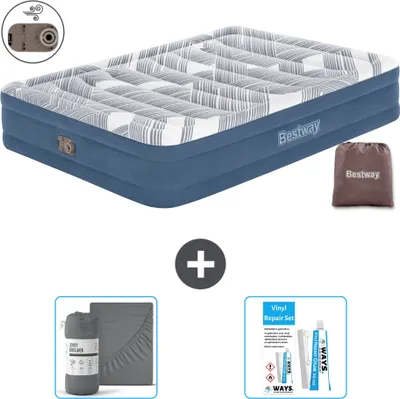 Produktbild von Bestway Luftmatratze - 2-Personen - 152 x 203 x 36 cm - Blau - Inklusive Zubehör