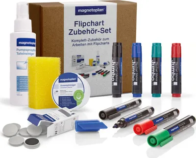 Produktbild von Magnetoplan Flipchart Zubehörset Starterset 12299F - Komplettes Zubehör-Set