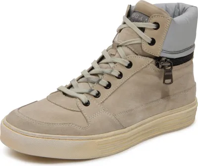 Produktbild von N1799 Sneaker Uomo Hogan Rebel R206 Zip Mann Vintage Effekt Schuhe