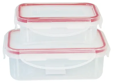 2er-Set luftdichte Vorratsbehälter, PP, 0,24–0,5 L, mikrowellengeeignet