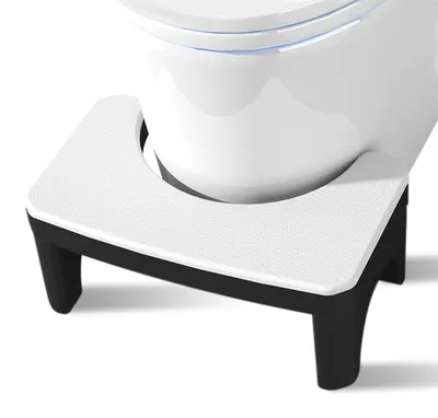 Image de Omgoods - Tabouret de toilette pliable - Antidérapant et surélevé, idéal pour tous