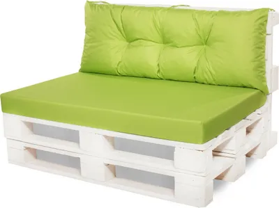 Produktbild von Palettenkissen outdoor | Palettenkissen set Sitzkissen 120x80 und Rückenkissen 120x40cm Limette | Palettenkissen auflagen | Paletten kissen | Europaletten kissen | Setgarden