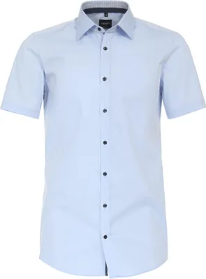Produktbild von VENTI Herren Businesshemd Kurzarm Kent Body-Fit Hellblau 38