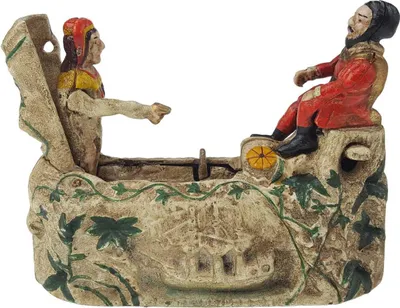 Produktbild von Spardose Geldbank Skulptur Gusseisen Mechanisch Worlds Fair