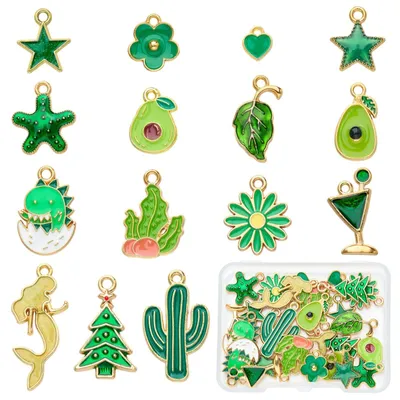 Produktbild von 30 Stück Emaille Anhänger für DIY Schmuck