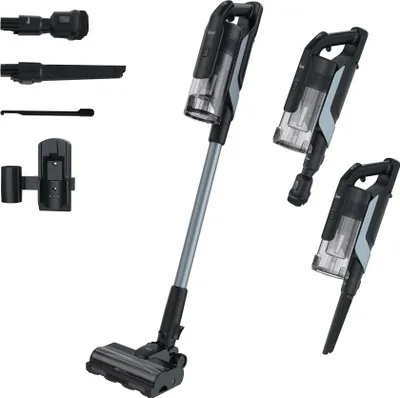 Immagine prodotto di Hoover HF610H 011 Aspirapolvere elettrica Batteria Secco EPA Senza sacchetto 0,7 L 650 W Nero, Grigio 4 Ah