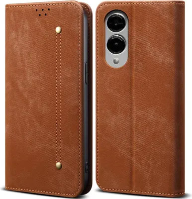 Produktbild von Hülle für Samsung Galaxy S25 Edge Leder Brieftasche Flip Bookstyle Schutzhülle mit Standfunktion Braun