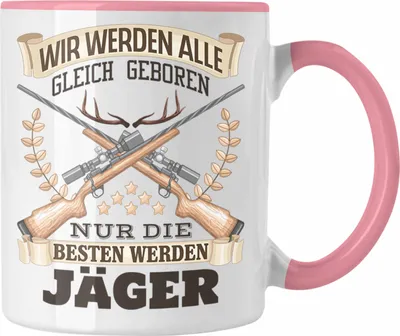 Produktbild von Trendation - Jäger Tasse Geschenk Spruch Bester Jäger Jagd (Rosa)