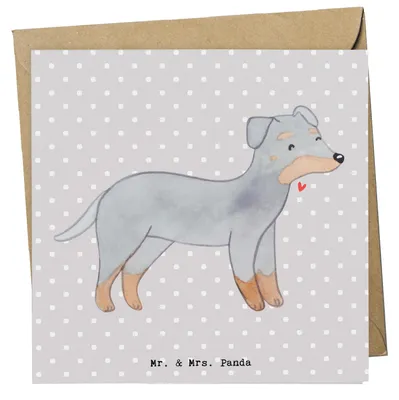 Produktbild von Mr. & Mrs. Panda Glückwunschkarte Manchester Terrier Lebensretter - Grau Pastell - Geschenk, faltkarte, doppelkarte, Grußkarte, anlasskarte, Klappkarte