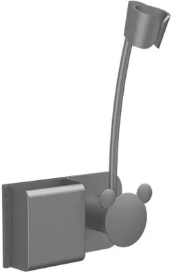 Produktbild von Unyqoos® Wand-Föhnhalter mit Aufbewahrungsfach & Kabelhalter – wandmontiert, ohne Bohren, platzsparend für Föhn und Stylinggeräte