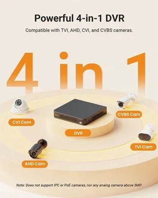 Produktbild von DVR-Videorecorder, 8 Kanäle, HD 1080P – Ohne Festplatte – RJ45-Anschluss – Für Überwachungskamerasysteme