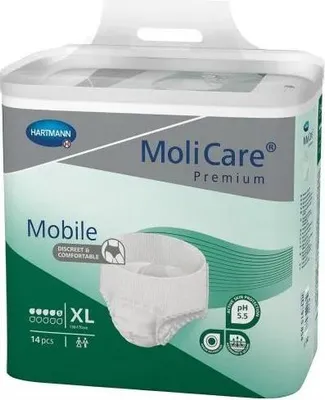 Image de Hartmann MoliCare Mobile 5 gouttes XL - 4 paquets de 14 protections