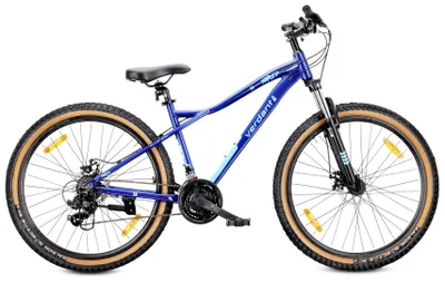 Obrázok produktu pre Horské kolo 27,5 palca MTB Shimano 21 rýchlostí, odpruženie, kotúčové brzdy, stojan, rám M, 17 palcov, Verdant Shred, modrá
