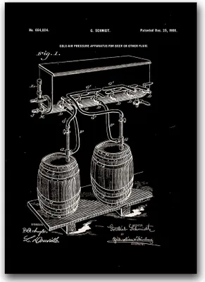 Produktbild von Poster - Canvas - Leinwand - 59,4 cm x 84,1 cm - Fotoposter - Leinwandkunst - Patent-Bierkrug