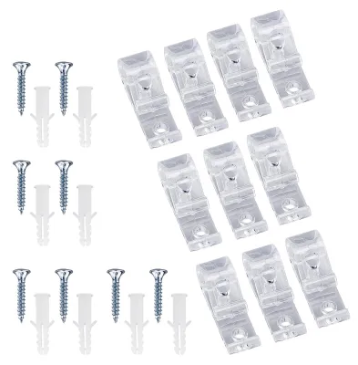 10er-Set transparente Rollo-Sicherheitsclips mit Schrauben